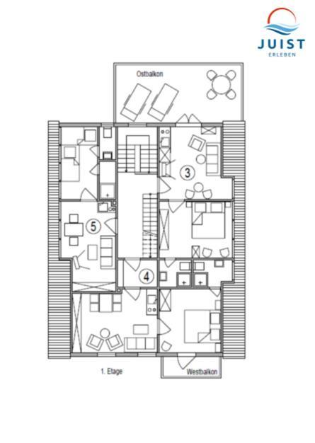 Haus Deichgraf 173 - Wohnung 3 Juist Buitenkant foto